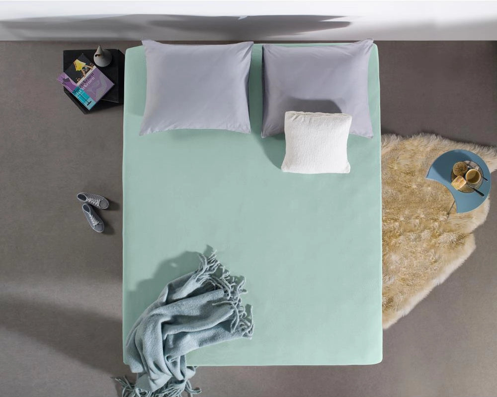Hoeslaken Dubbel Jersey - Mintgroen