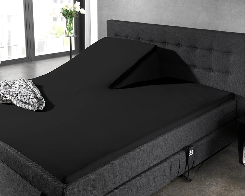 Hoeslaken Splittopper Katoen - Zwart