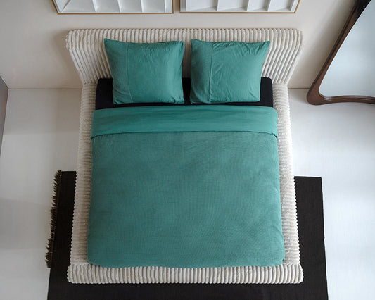 Dekbedovertrek Waffle Groen