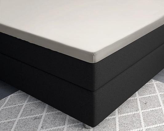 Hoeslaken Topper Satijn - Crème