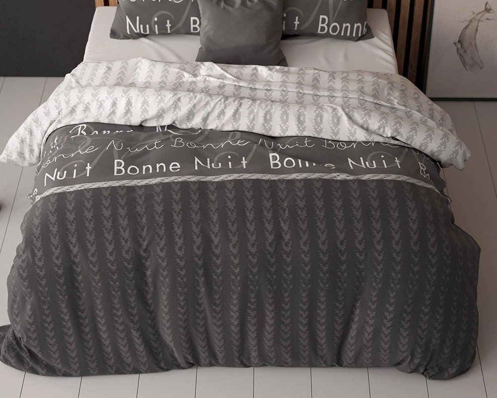 Dekbedovertrek Bonne Nuit 4 Antraciet
