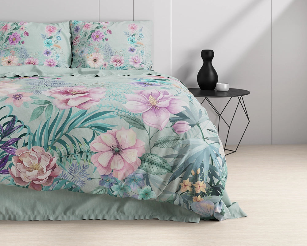 Dekbedovertrek Flore Blauw