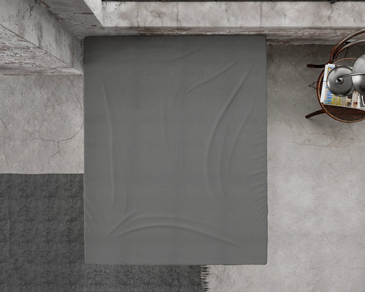 Hoeslaken Flanel - Antraciet