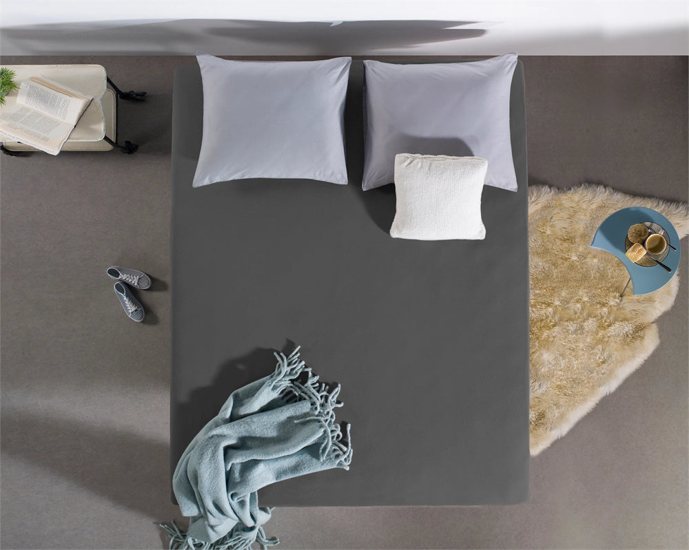 Hoeslaken Dubbel Jersey - Antraciet