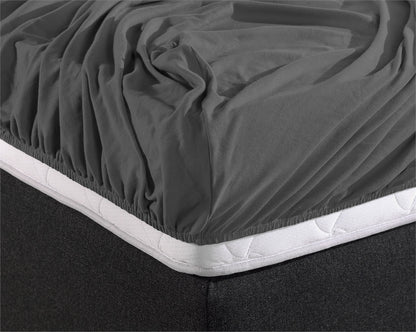 Hoeslaken Dubbel Jersey - Antraciet
