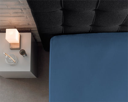 Hoeslaken Dubbel Jersey - Blauw
