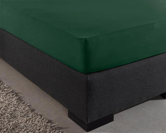 Hoeslaken Dubbel Jersey - Botanisch Groen