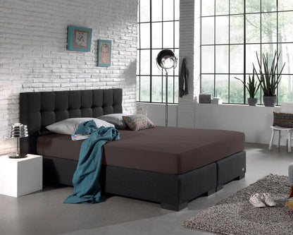 Hoeslaken Dubbel Jersey - Diep Taupe