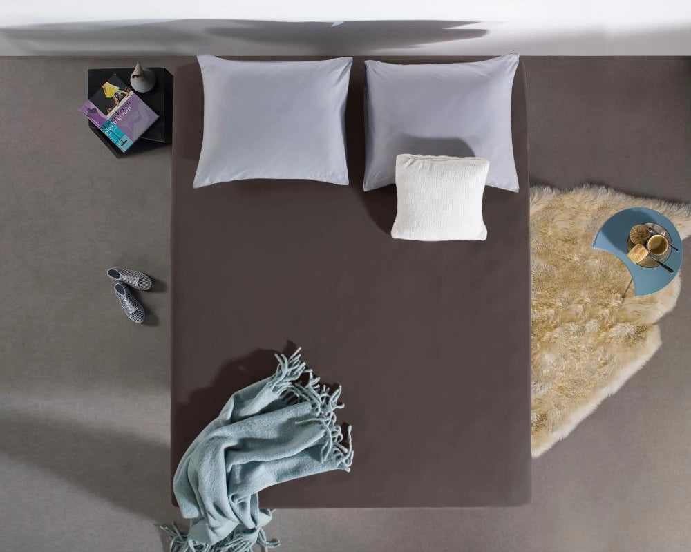 Hoeslaken Dubbel Jersey - Diep Taupe