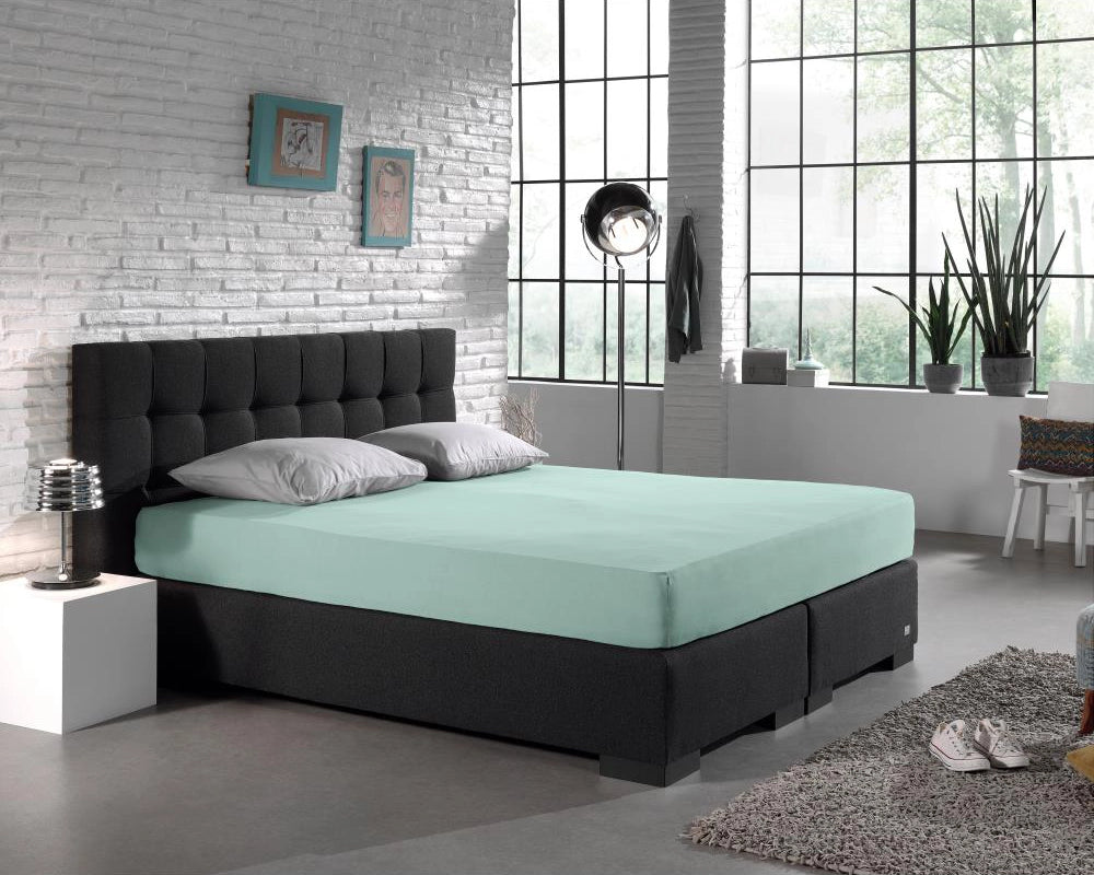 Hoeslaken Dubbel Jersey - Mintgroen