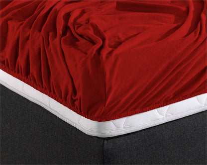 Hoeslaken Dubbel Jersey - Rood
