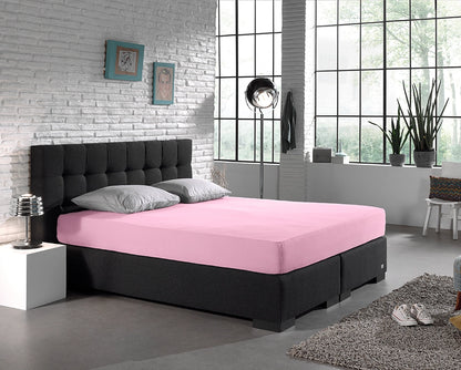 Hoeslaken Dubbel Jersey - Roze