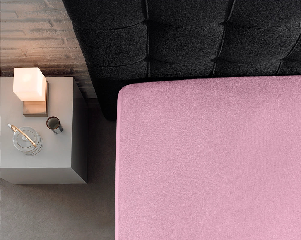 Hoeslaken Dubbel Jersey - Roze