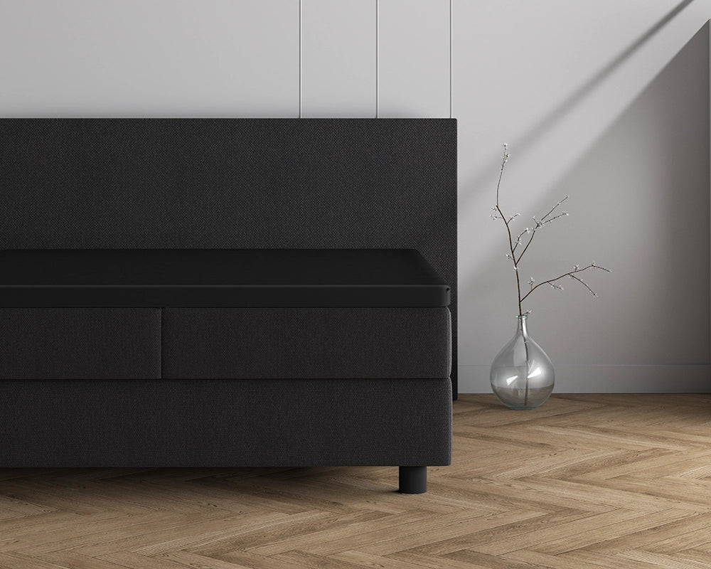 Hoeslaken Topper Dubbel Jersey - Zwart