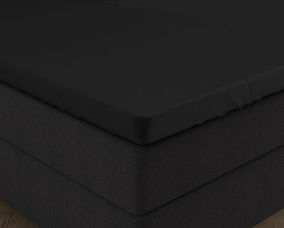 Hoeslaken Topper Dubbel Jersey - Zwart
