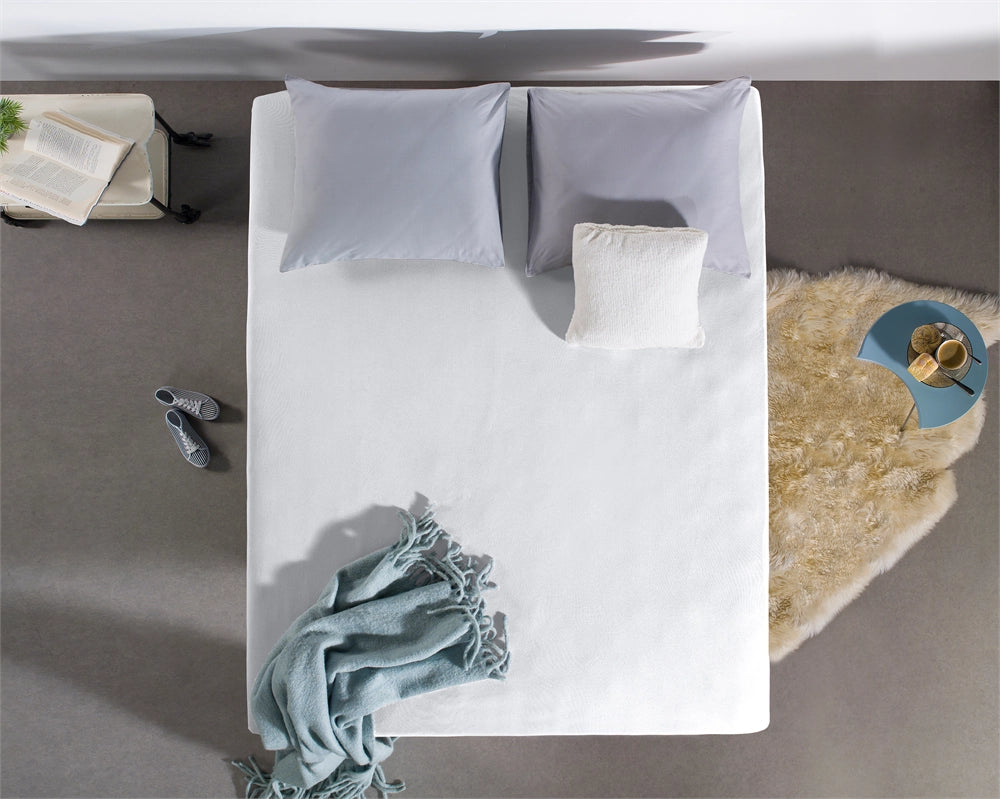 Hoeslaken Dubbel Jersey - Wit