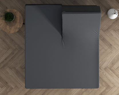 Hoeslaken Splittopper Dubbel Jersey - Antraciet