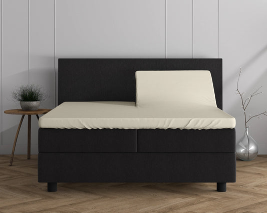 Hoeslaken Splittopper Dubbel Jersey - Crème