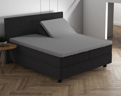 Hoeslaken Splittopper Dubbel Jersey - Grijs