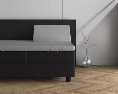 Hoeslaken Splittopper Dubbel Jersey - Grijs