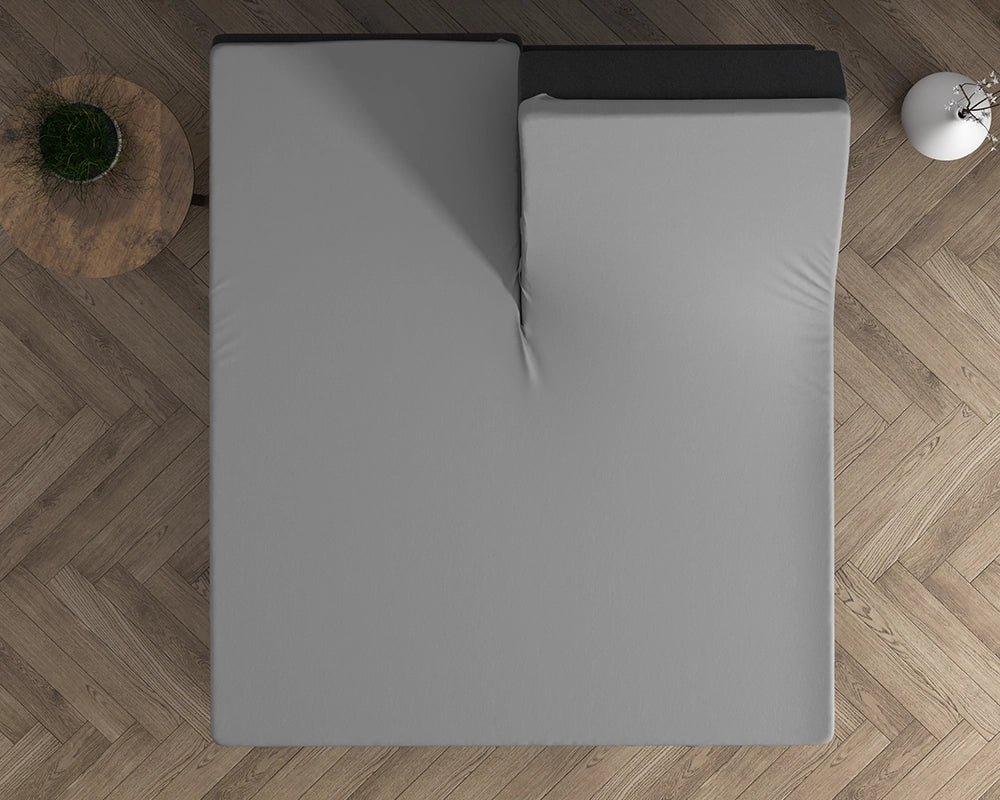 Hoeslaken Splittopper Dubbel Jersey - Grijs