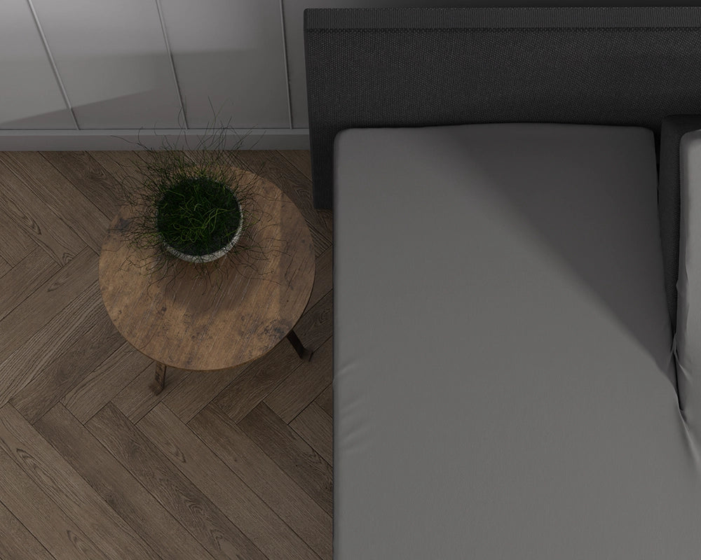 Hoeslaken Splittopper Dubbel Jersey - Grijs