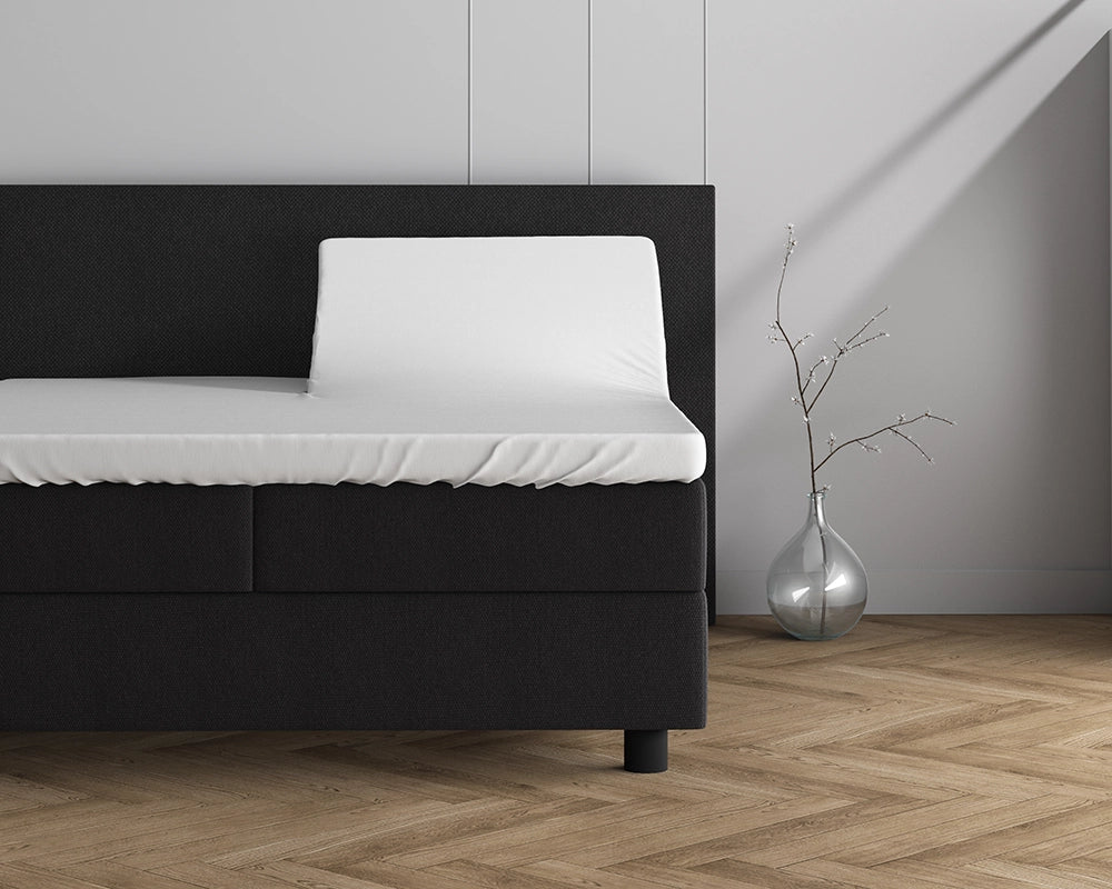 Hoeslaken Splittopper Dubbel Jersey - Wit