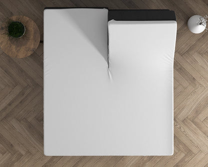 Hoeslaken Splittopper Dubbel Jersey - Wit