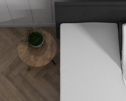 Hoeslaken Splittopper Dubbel Jersey - Wit