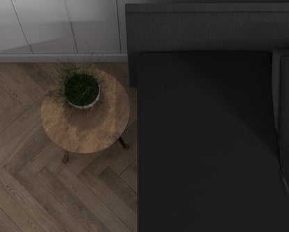 Hoeslaken Splittopper Dubbel Jersey - Zwart