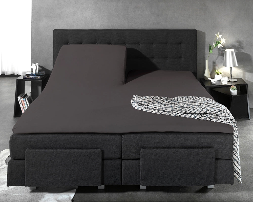 Hoeslaken Splittopper Katoen - Antraciet