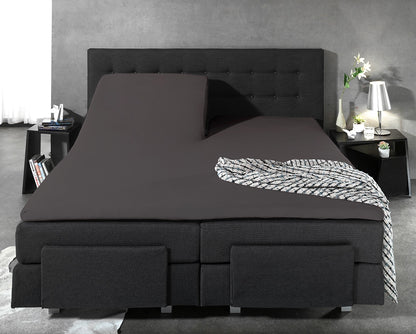 Hoeslaken Splittopper Katoen - Antraciet