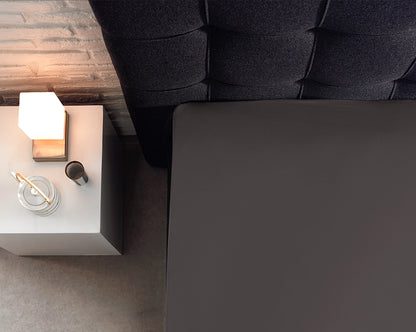 Hoeslaken Splittopper Katoen - Antraciet