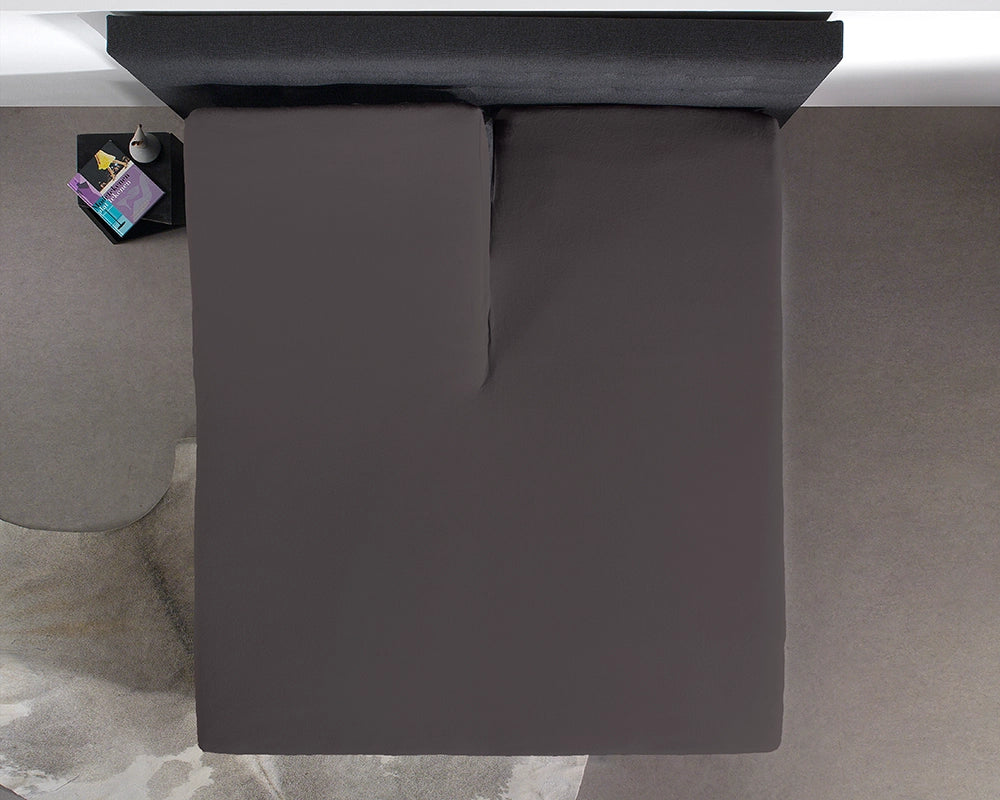 Hoeslaken Splittopper Katoen - Antraciet