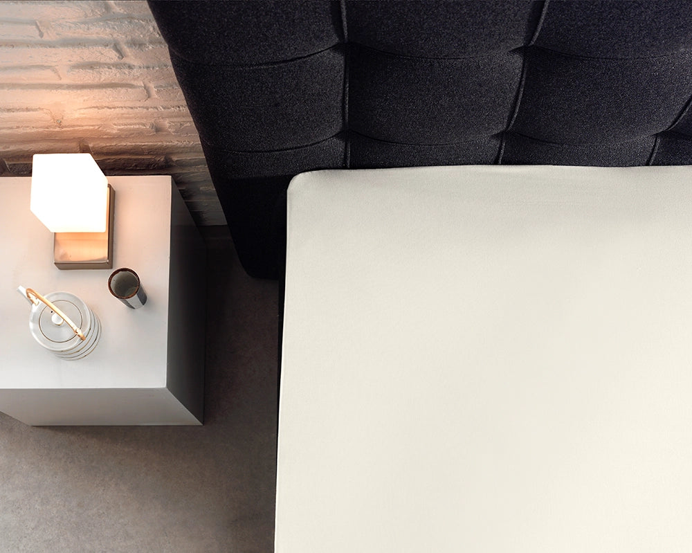 Hoeslaken Splittopper Katoen - Crème