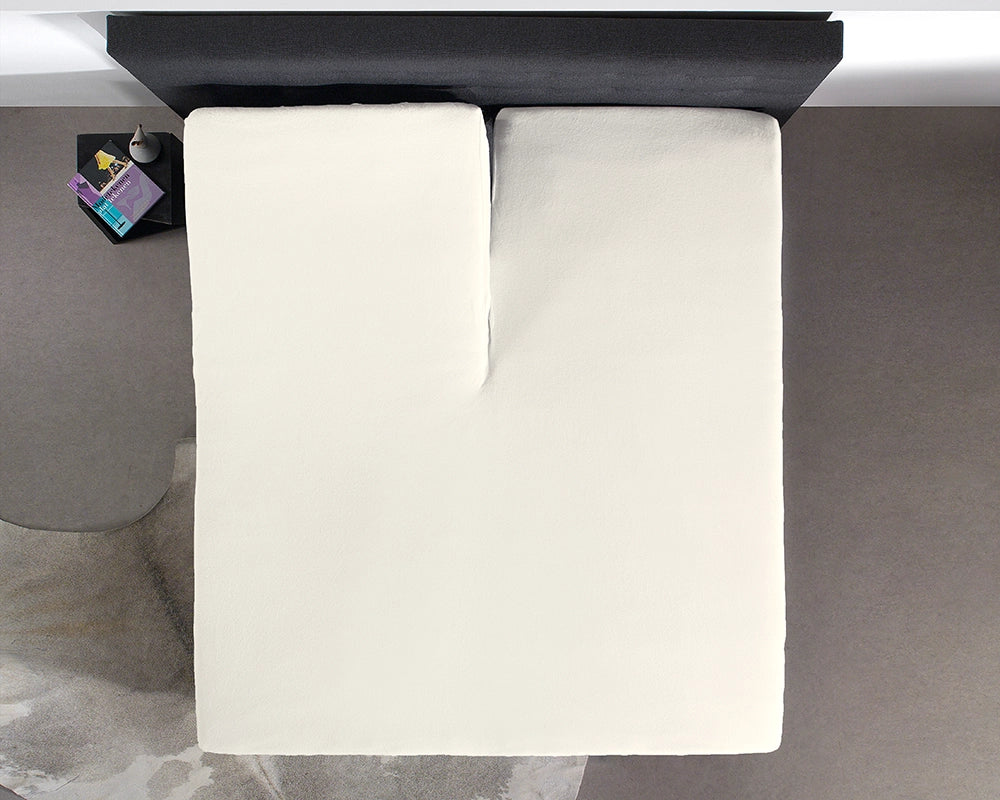 Hoeslaken Splittopper Katoen - Crème