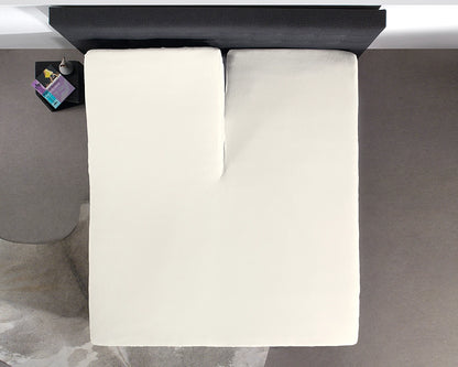 Hoeslaken Splittopper Katoen - Crème