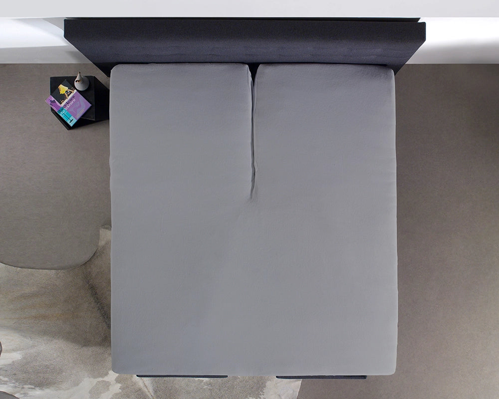 Hoeslaken Splittopper Katoen - Grijs