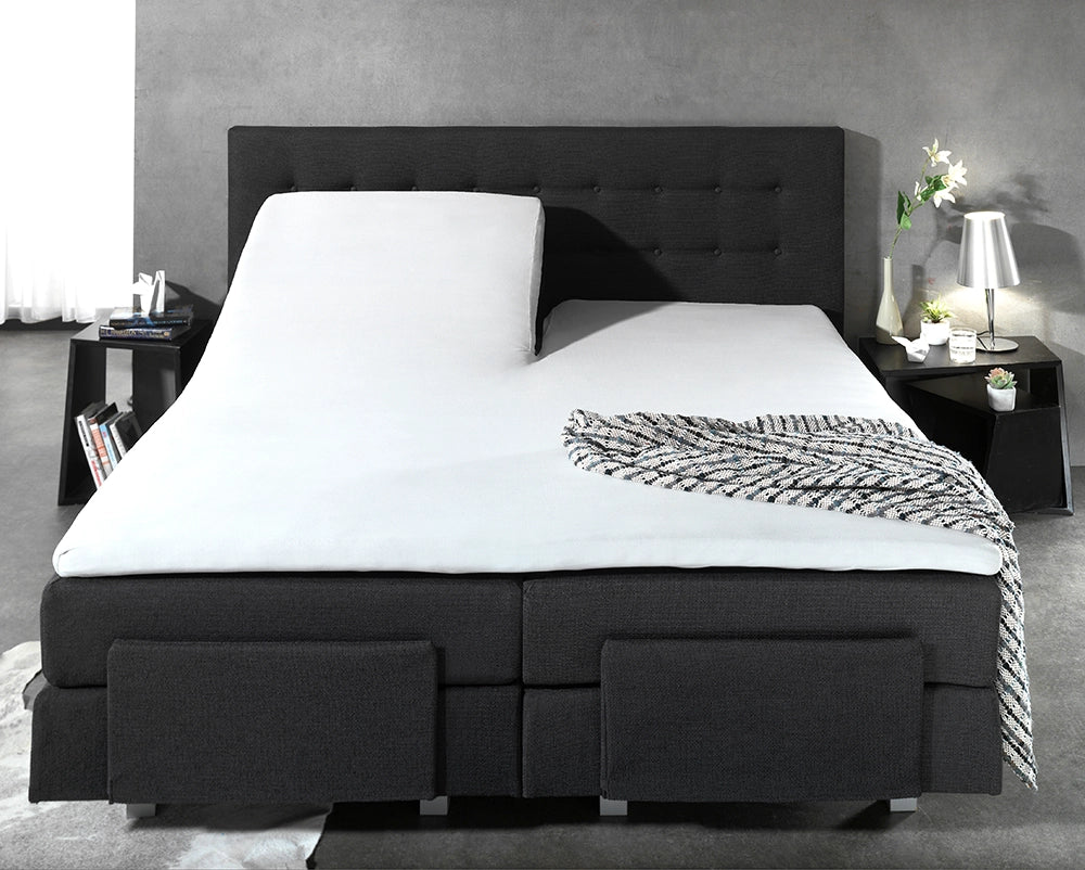 Hoeslaken Splittopper Katoen - Wit