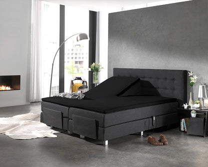 Hoeslaken Splittopper Katoen - Zwart