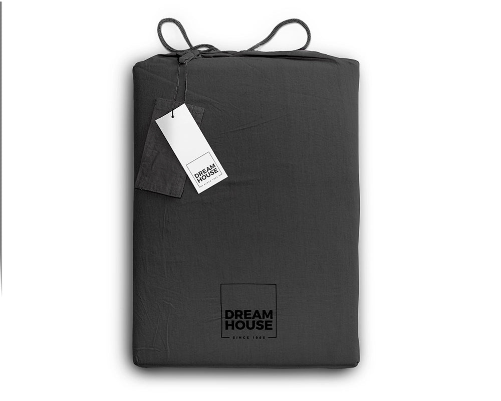 Dekbedovertrek Stone Washed Antraciet