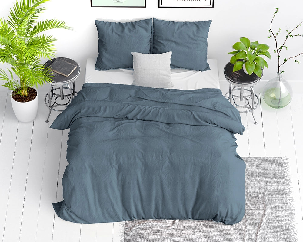 Dekbedovertrek Stone Washed Blauw
