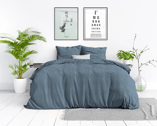 Dekbedovertrek Stone Washed Blauw