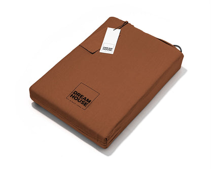 Dekbedovertrek Stone Washed Bruin