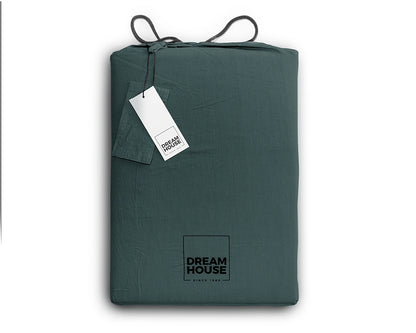 Dekbedovertrek Stone Washed Donker Groen