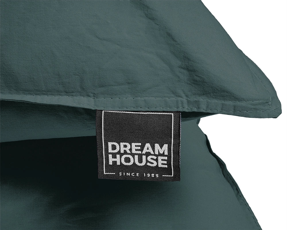 Dekbedovertrek Stone Washed Donker Groen