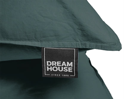 Dekbedovertrek Stone Washed Donker Groen
