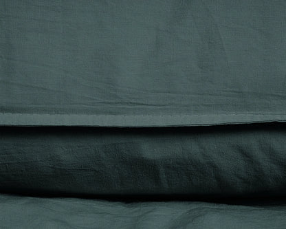 Dekbedovertrek Stone Washed Donker Groen