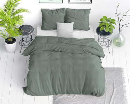 Dekbedovertrek Stone Washed Groen