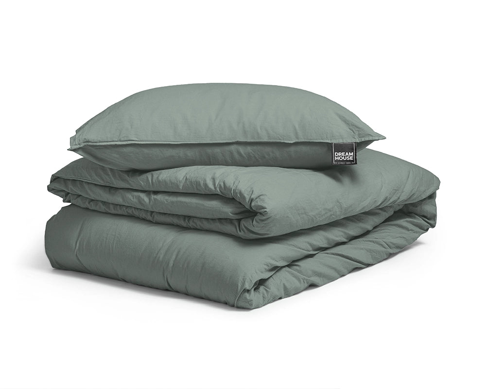 Dekbedovertrek Stone Washed Groen